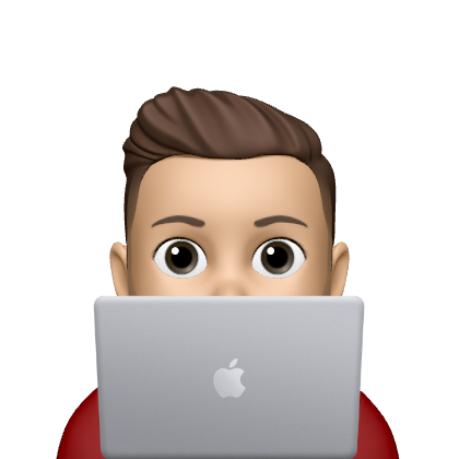 memoji of benjamin bozic coding on a macbook pro